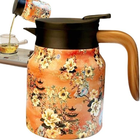 Carafe isotherme à café et boissons, distributeur de 1 litre (33,8 oz) avec infuseur à thé et filtre pour café et eau chaude (1/5)