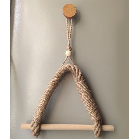 Porte-rouleau de papier toilette sans perçage - Style vintage - Pour WC et salle de bain - 60 cm (1/5)