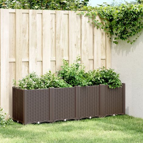 Jardinière marron 160x40x53 polypropylène (1/5)