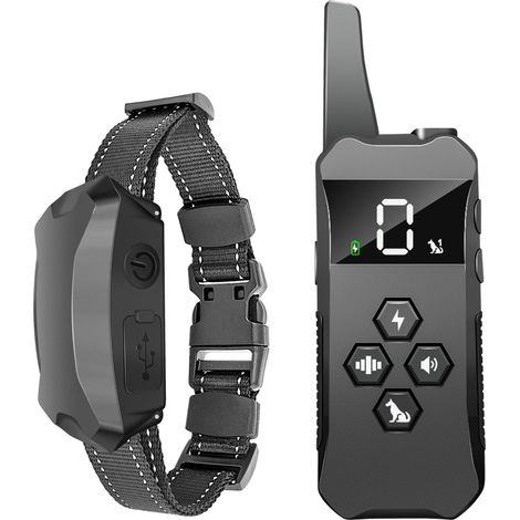 Collier de dressage pour chien télécommandé : rechargeable par USB, avec trois modes de dressage intelligents (1/4)