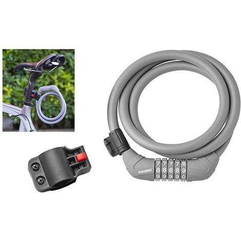 LUCCHETTO BICI CON COMBINAZIONE 120CM 12MM MAURER