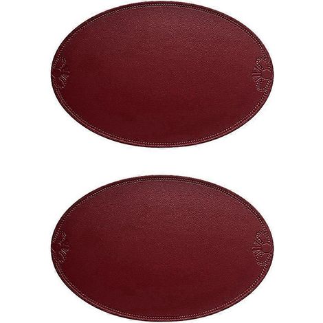 Set de table rétro en polyuréthane, style européen français, ovale, isolant, imperméable et résistant à l'huile, pour la maison. (1/5)