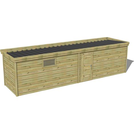 ABRI DE JARDIN bois traité 27mm, 9,1x2,1m, 19m2 (1/3)