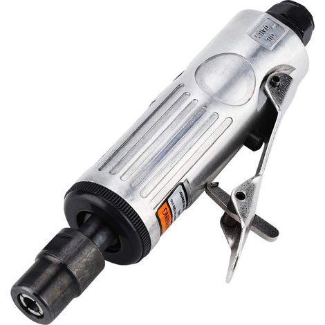 EASYCOMFORT 16 Pièces Meuleuse d’Angle Pneumatique, Kit de Meulage Rotatif 1/4"1/8" Air Die Grinder Polissage Outil De Gravure avec Têtes De Meulage et Accessoires Clé (1/4)