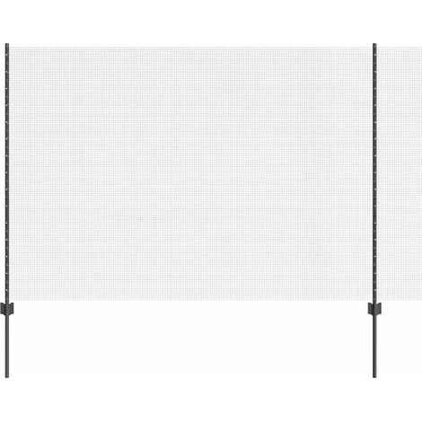 Maison Exclusive - Schweißdrahtzaun mit Pfosten 10 x 1,5 m (B x H