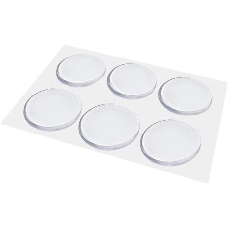 Butée de porte murale, lot de 6 butées de porte adhésives en silicone transparent avec butée puissante pour portes de placard, de cuisine, de salle de bain et de bureau.
