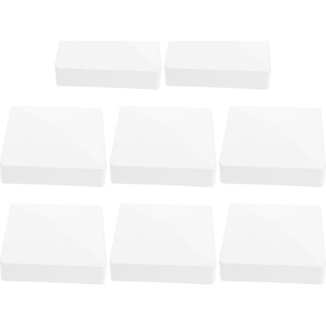8 Pièces Chapeau de Poteau Pvc Blanc Protection Résistante aux Intempéries pour Clôtures Accessoire pour Poteaux Extérieurs (1/5)