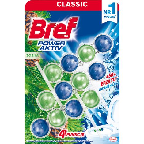 Bloque de inodoro de pino 3x50 g Power Active bref
