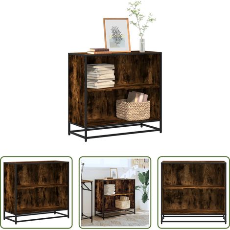 Bücherregal Metall -  Bücherregal Räuchereiche 80,5x35x76 cm Holzwerkstoff (1/5)