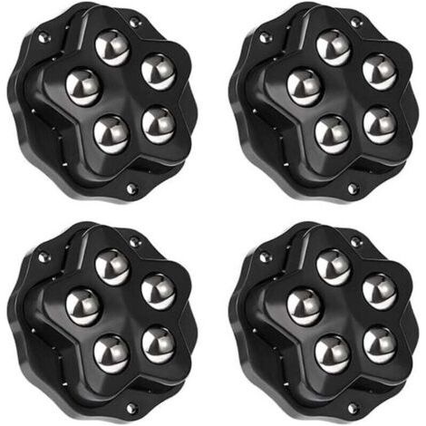 4 Pièces Roulettes Pivotantes Auto-adhésives, capacité 300KG, avec adhésif et vis, Petite Roulettes pour Meubles, Roue mobile universelle 360, roulette de meuble pour charges lourdes