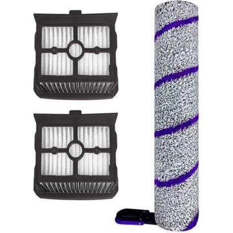 Brosse rotative pour aspirateur avec filtres HEPA. Accessoires pour systèmes de nettoyage de sols humides et secs (1 brosse rotative + 2 filtres HEPA). (1/4)