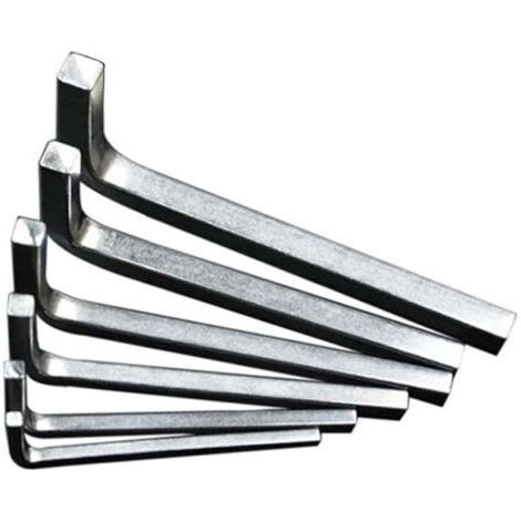 Clés à molette carrées 6 pièces, clé universelle en L en chrome vanadium, clé à tête carrée de 3 à 8 mm