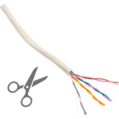 Arcanaute – Câble PTT 298 4P au mètre – 4 paires pour transmissions simultanées – Couleurs distinctes pour identification – Câble réseau internet