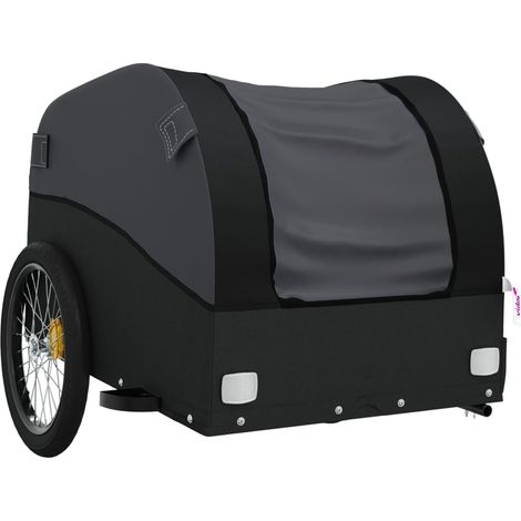 Remorque chariot transport de vélo 30 kg fer noir (1/5)