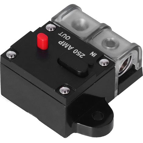 Disjoncteur 250A Automatique Noir Porte-Fusibles Inverseur avec Vis Serviette Compressée pour Bateaux Moteurs Camions (1/5)