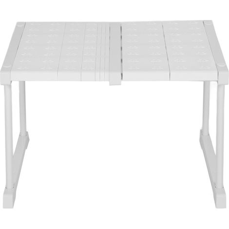Étagère extensible ajustable pour placard, 42 cm de large, 32 cm de haut, longueur réglable 37-48 cm, gain de place, sans perçage (1/5)