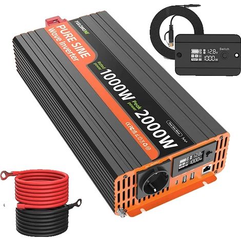 Wechselrichter, Inselbetrieb, LCD-Fernbedienung, 12V-230V (1/5)