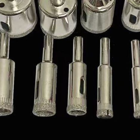 Set de 15 trépans diamantés électrolytiques universels pour verre, coupe nette, tailles 6-50mm, forets à carotte perforateurs (1/4)