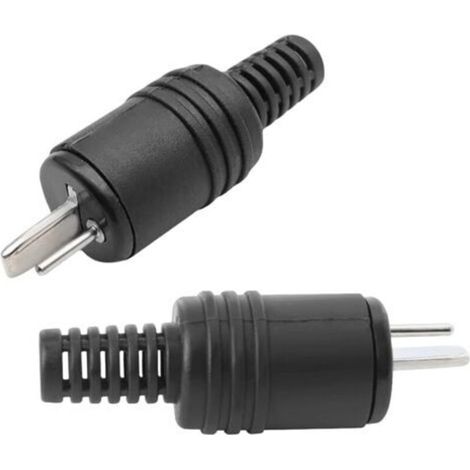 Lot de 2 fiches de câble Hi-Fi mâles DIN à 2 broches avec bornes à vis sécurisées pour une intégrité du signal de qualité audiophile et une connectivité fiable [AV08] (1/5)