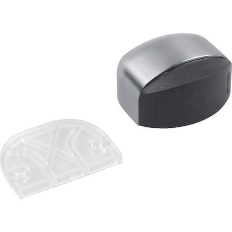 Butoir de sol en zamak finition nickelé satiné hauteur 30 mm type Sésame - SOCONA