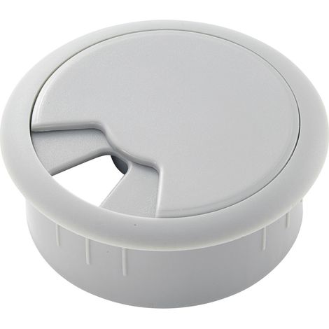 TRU COMPONENTS WP80BK Kabeldurchführung für Arbeitsplatten ABS Grau 1 St.