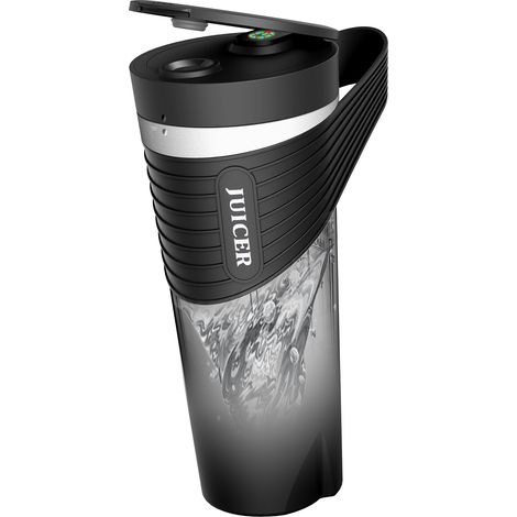 Blender Portable, Juicer Cup avec 460ml 6 Lames, Sans BPA, Convient pour le Sport et les Voyages, Mini Blender pour Smoothies et Shakes, Cadeau de Noël Femme Homme 1pc Noir