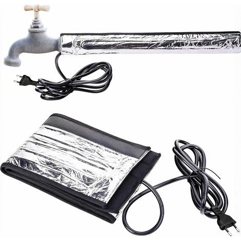 Heizdecke für Wasserleitungen 100x15cm, Frostschutz Isolierte Heizdecke 100 x 15 cm mit Thermostat, Aluminiumfolie, Frostschutz für Rohre 3,8 cm. (1/5)