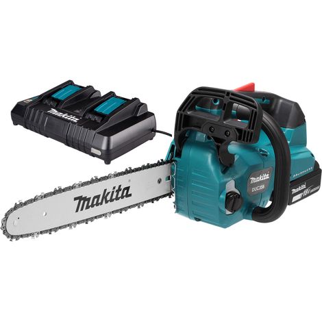Kettensäge LXT® 36V (2x18V) - MAKITA - mit 2 x 18V 5.0Ah Akkus - Doppel-Ladegerät - DUC356T001