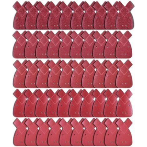 Juego de 50 lijas triangulares de 170 x 140 x 95 mm, compatibles con lijadora de ratón DNX148751, tamaños de grano 40, 60, 80, 120 y 240. (1/4)
