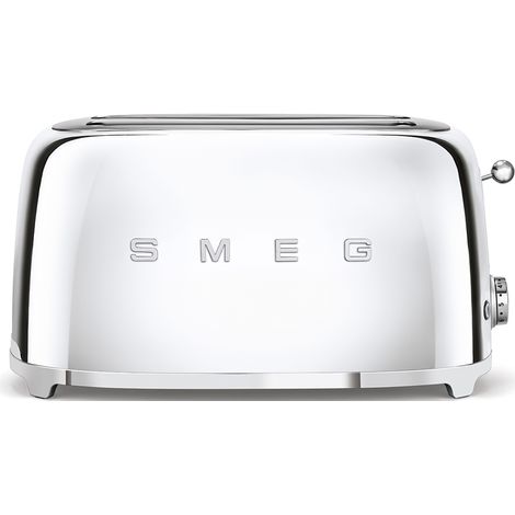 SMEG TSF02SSEU Tostadora de 4 rebanadas, 1500 W, Acero Inoxidable, 2 Ranuras, Cromo (1/2)