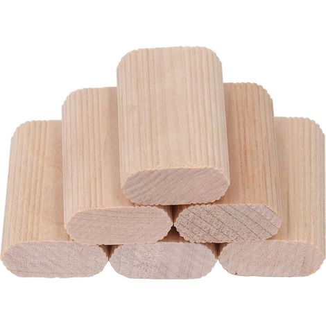Cheville en Hêtre 50 Pièces, Bloc d'Insertion pour Menuiserie, Assemblage de Meubles, 10x24x50mm (1/5)