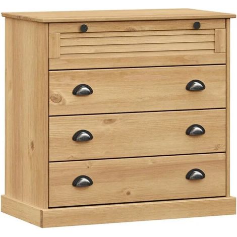 Cuvette de Toilette en Bois Massif de Pin, 80x40x76 cm (1/5)