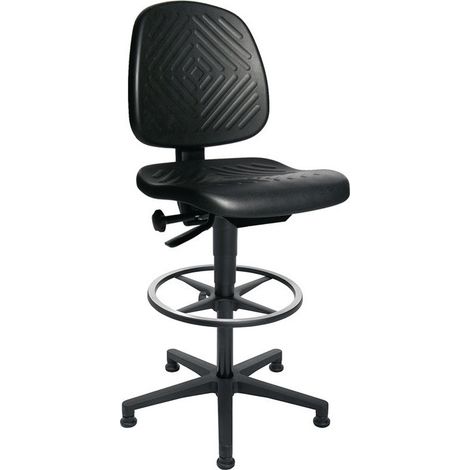 TEC 40 Silla giratoria de mostrador con deslizadores de suelo + anillo de espuma para los pies