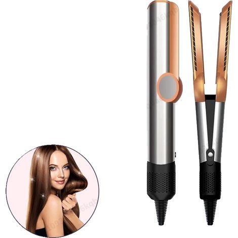 Strumento per lo styling dei capelli, Piastra, Asciugacapelli, Grigio, EU-c (1/2)