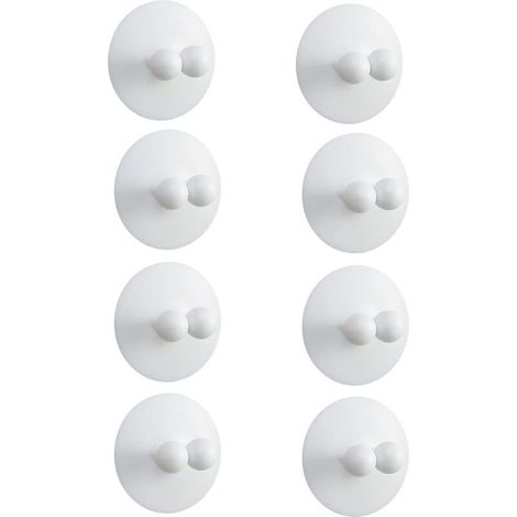 8 Pcs Support de Brosse à Dents,Porte Brosse à Dents Ventouse,Porte-Brosse à Dents Mural en Silicone,sans Poinçonnage Convient pour Brosse à Dents Serviette Rasoir Boule de Bain (Blanc)