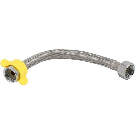 200mm Länge 304 Wasserzulauf aus Edelstahl, umflochtener Schlauch mit Silberton (3d6112b2da2e74a2848 (1/2)