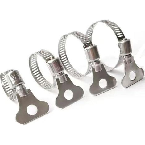 Confezione da 16 fascette stringitubo miste in acciaio inox 304, con vite di regolazione (6-12 mm, 13-19 mm, 19-29 mm, 21-44 mm), 4 per ogni misura, adatte per applicazioni su tubazioni, nel settore a (1/3)
