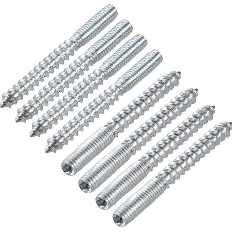 map M6 Vis Double Filetage Boulon Longueur 60mm Double Tête Autotaraudeuse 6mm Bois Joint Meubles Jambes 8Pcs (1/4)