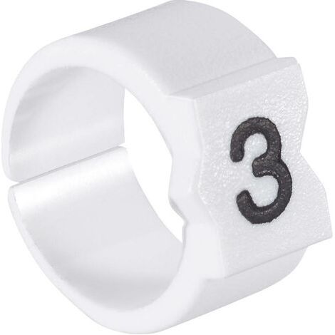 TE Connectivity STD12W-2 Clip de marquage Impression 2 Plage de Ø extérieur 4.50 à 6 mm 127922-000 Y842921 (1/5)
