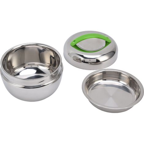 Boîte repas isotherme étudiante 1.0L avec compartiments pour plats et riz séparés, idéale pour étudiants et employés de bureau (1/5)