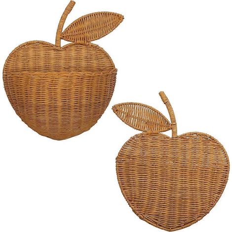 Panier de rangement suspendu en rotin tressé à la main en forme de fruits, mignon et décoratif, pour vêtements suspendus. Décoration intérieure. (1/4)