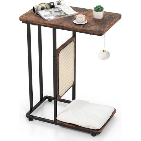 Pour chats d'intérieur, repos et jeu au quotidien avec table d'appoint pour chat, coussin lavable (1/5)