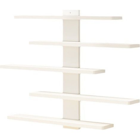 Cette étagère murale réglable à 5 niveaux est idéale pour les figurines - Blanc, les petits blocs de construction et les objets de collection : un meuble de rangement moderne et pratique pour la décor (1/5)