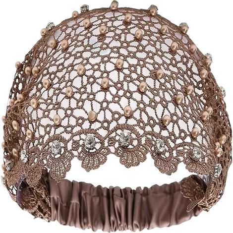 Bandeau en dentelle élastique vintage orné de strass et d'œillets Large bandeau décoratif en dentelle pour fêtes, loisirs, vacances et mariages