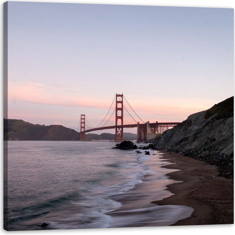 Golden Gate Architektur-Leinwanddruck 40x40 cm