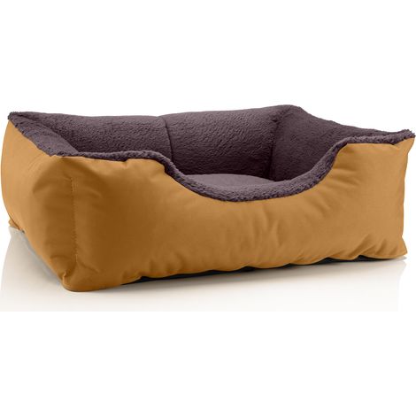 BedDog® perro / gato cama TEDDY S à XXXL, 14 colores a elegir, de Cordura y microfibra, cama para perros lavable, cojín para perros, para interiores y exteriores:S, GOLDEN-BROWN (dorado/marron) (1/5)