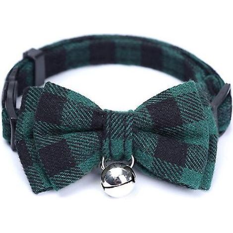 Collier vert pour animaux de compagnie avec clochette (1/4)