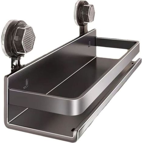 Bardusch - Étagère de salle de bain avec ventouse,Étagère de rangement murale pour douche,Support d\'organisation de Design peu encombrant,30CM (1/4)