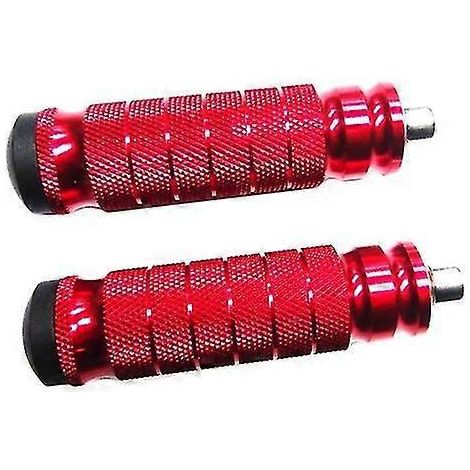 1 Paar CNC-gefräste Aluminium-Motorrad-Fußrasten für Yamaha Fit und modifizierte Motorräder – Rot (1/5)