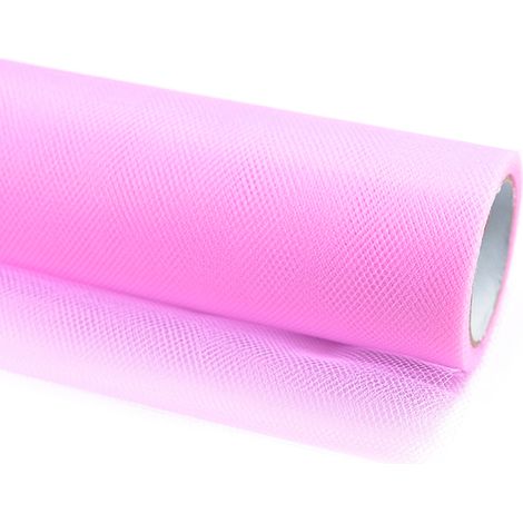 Tul liso, rosa, 15 cm x 9 m, 1 unidad. (1/4)